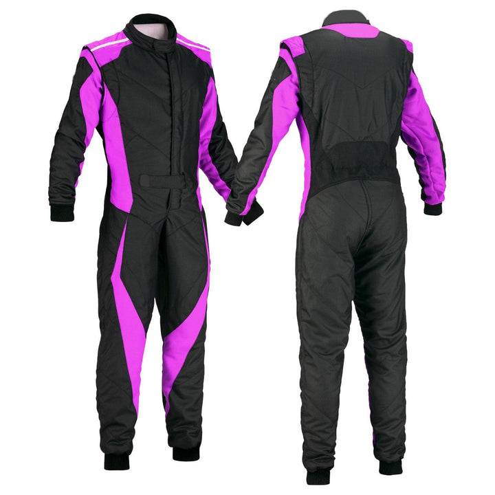 Black & Orchid Go Kart Racing Suit - Best Race Wear