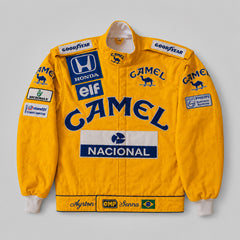 1986 Ayrton Senna F1 Racing Jacket - Bestracewear
