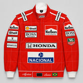 1991 Ayrton Senna F1 Racing Jacket - Bestracewear
