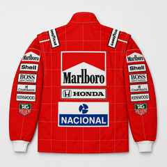 1991 Ayrton Senna F1 Racing Jacket - Bestracewear