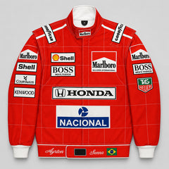 1991 Ayrton Senna F1 Racing Jacket - Bestracewear