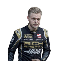 Kevin Magnussen 2019 Brazilian GP F1 Racing suit – front view highlighting a sleek, performance-driven design, trending among Formula 1 fans-Bestracewear