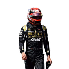 Kevin Magnussen 2019 Brazilian GP F1 suit – front view highlighting a sleek, performance-driven design-Bestracewear