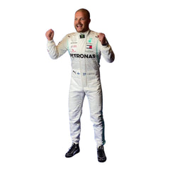 Valtteri Bottas 2019 F1 racing suit – front view, modern design with clean lines-Bestracewear