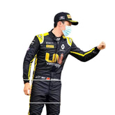 2020 Zhou Guanyu Renault F1 Racing Suit - Bestracewear sleek black and yellow design