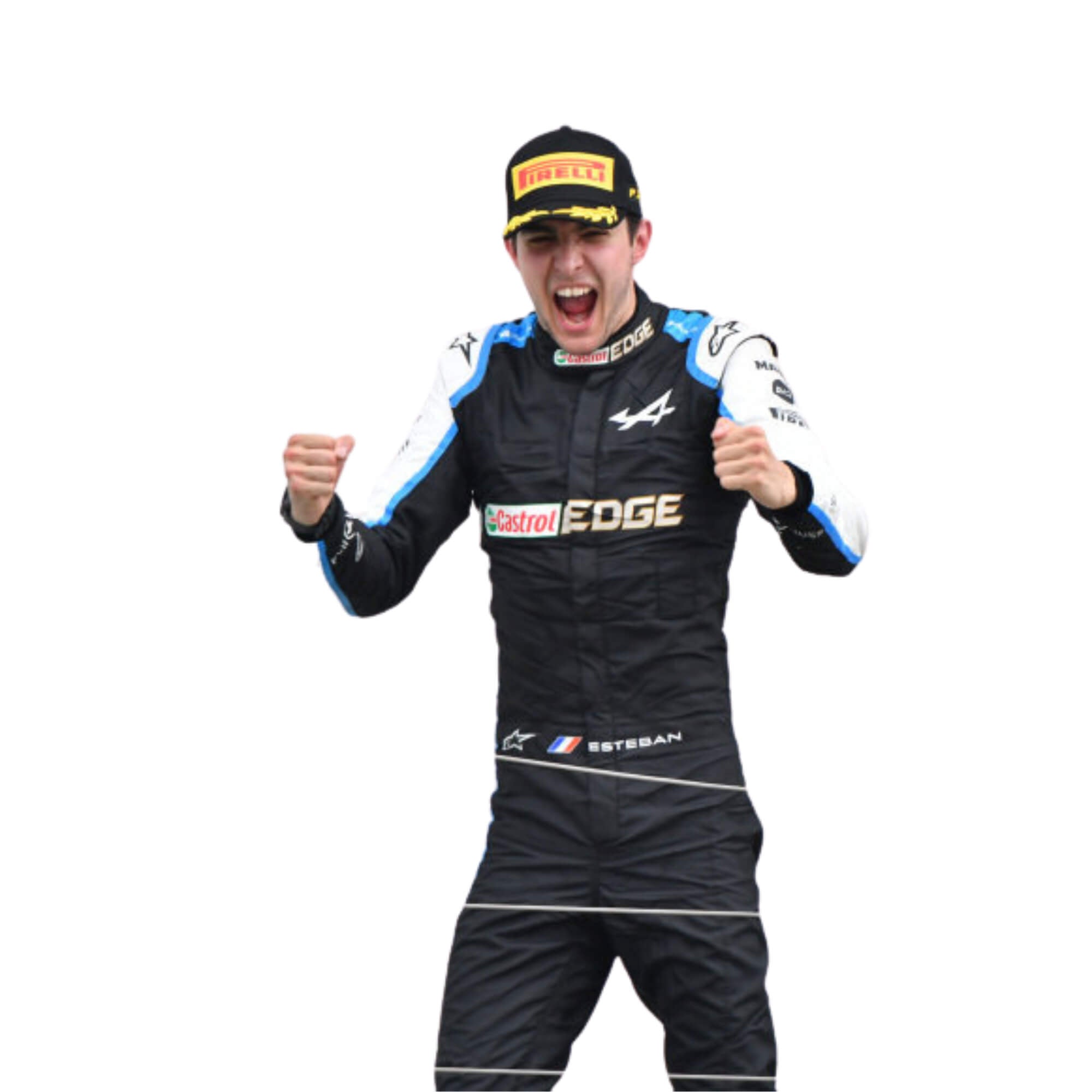 2021 Esteban Ocon F1 Racing Suit - Bestracewear – front-facing image