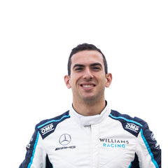 Closeup view of 2021 Nicholas Latifi F1 Racing Suit-Bestracewear