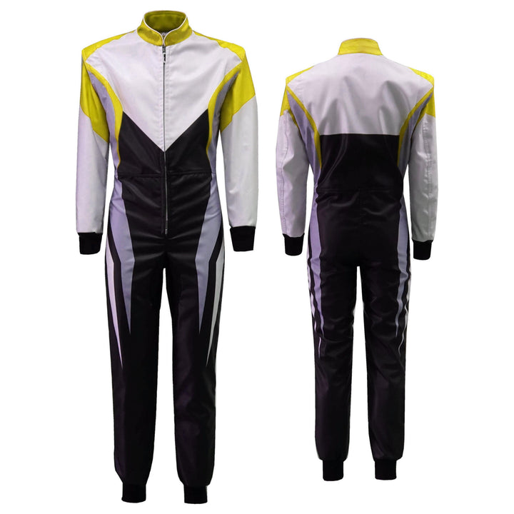 Black & White Racing Suit for Go Karting- Bestracewear