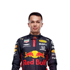 closeup front view of Alexander Albon’s 2020 F1 Mugello race suit – Bestracewear