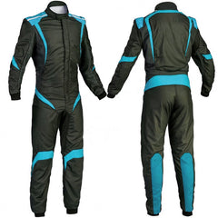 Black & Blue Go Kart Racing Suit from Bestracewear
