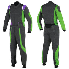 Black / Green Go Kart Racing Suit - Bestracewearr