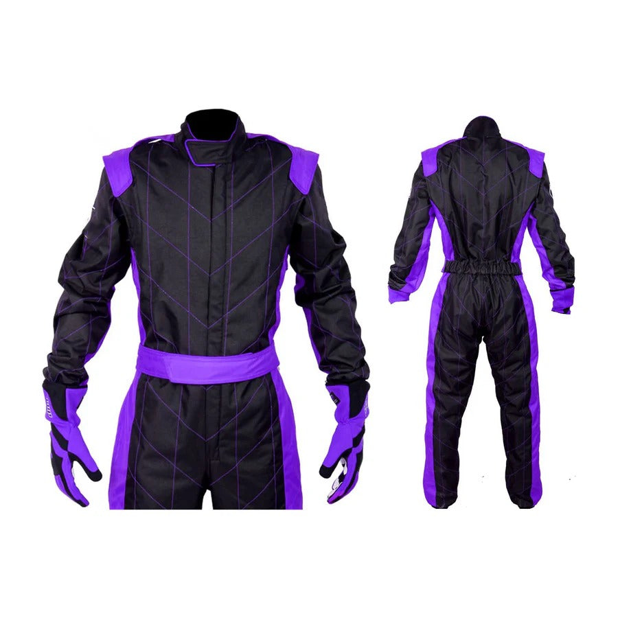 Black / Violet Go Karting Suit - Bestracewear