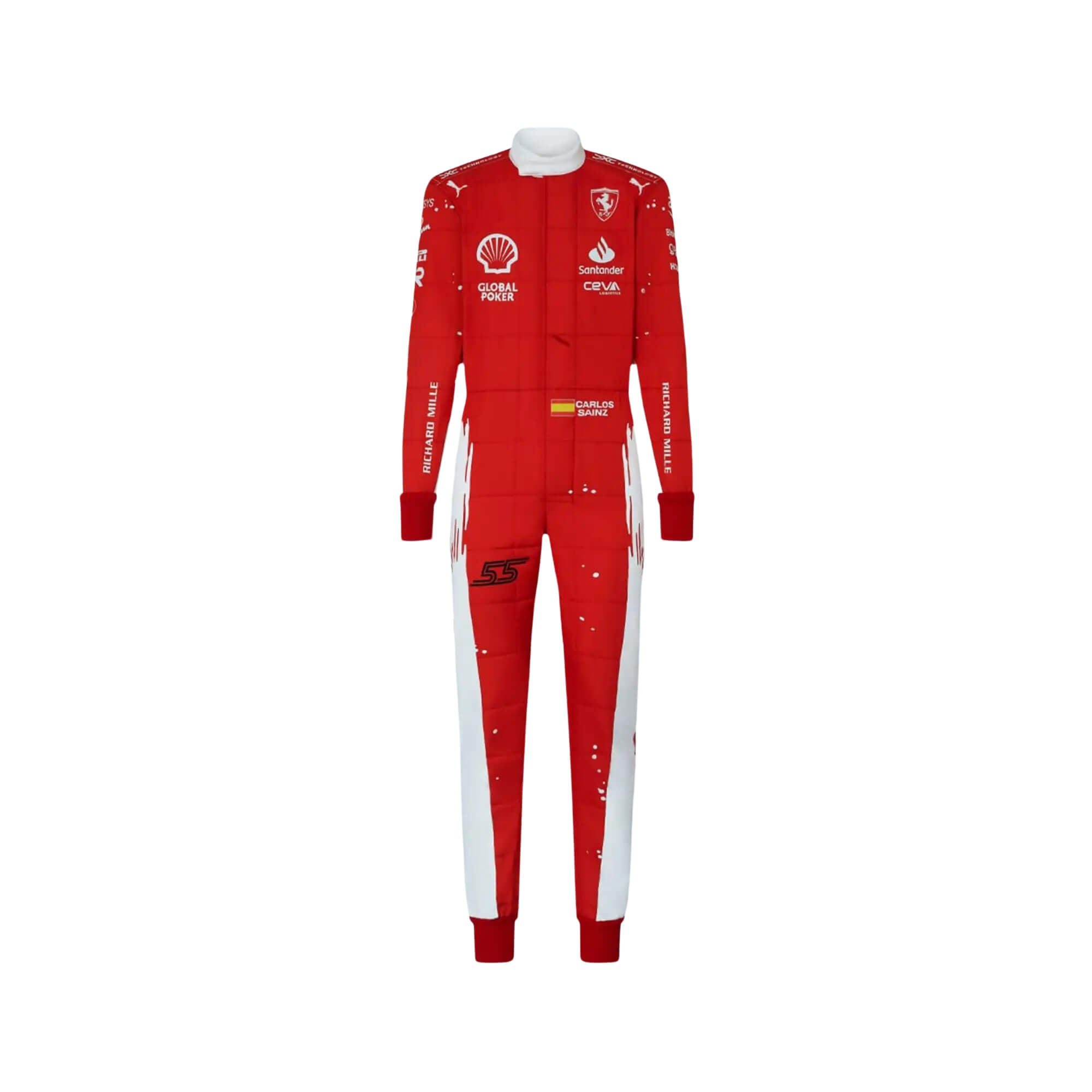2023 Carlos Sainz Las Vegas F1 Racing Suit Front View - Best Race Wear