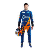 Carlos Sainz 2019 F1 racing suit in high resolution – vibrant front look with iconic race elements-Bestracewear