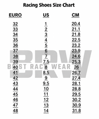 Racing Shoes Size Chart - Bestracewear
