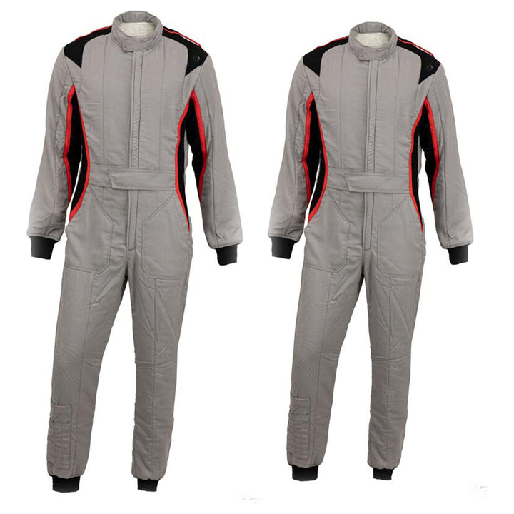 Gray Go Kart Racing Suit - Bestracewear
