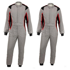 Gray Go Kart Racing Suit - Bestracewear