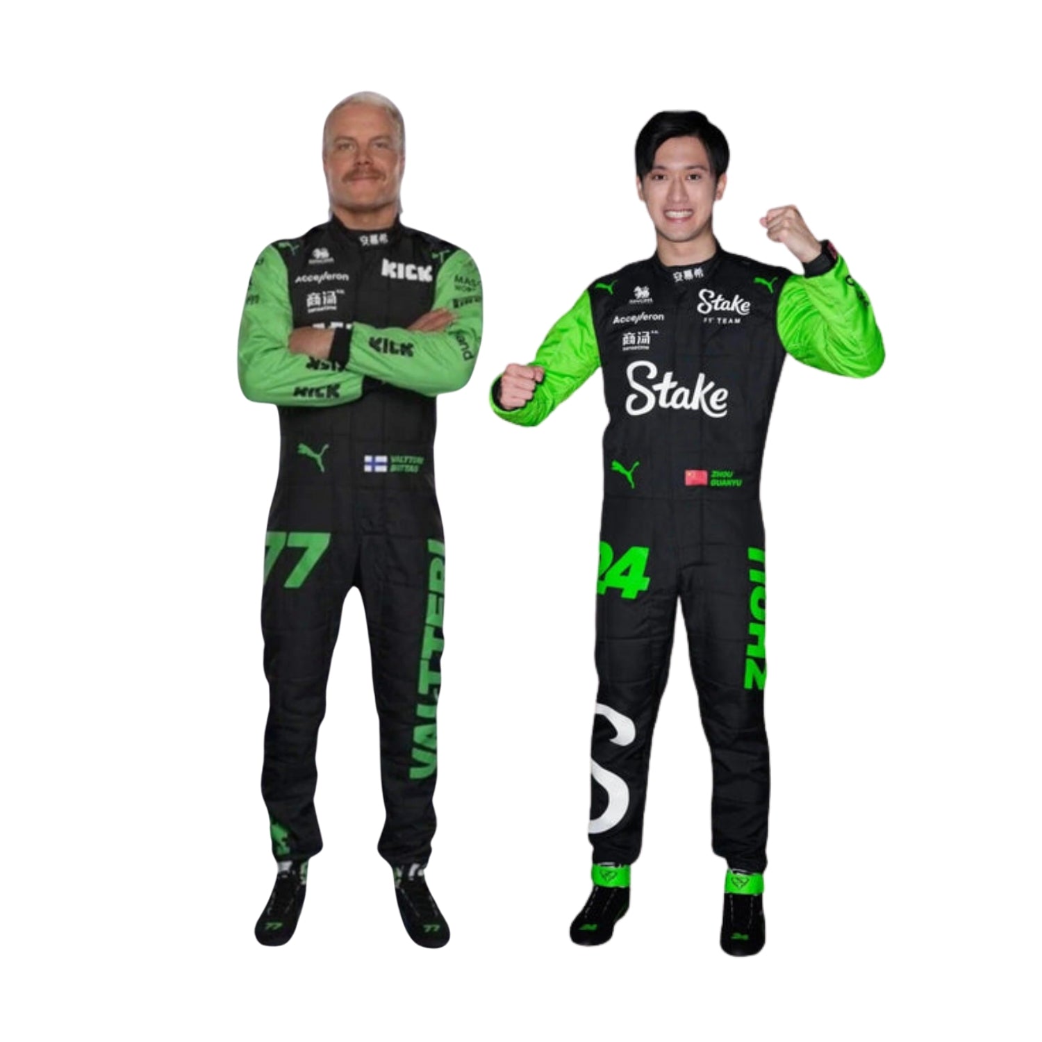 2024 Guanyu Zhou & Valtteri Bottas Singapore GP F1 Racing Suit - Best Race Wear
