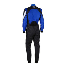 Blue and black Go kart racing suit with OMP logo OMP Go Kart Suit KS-3X - FIA 88770 Bestracewear