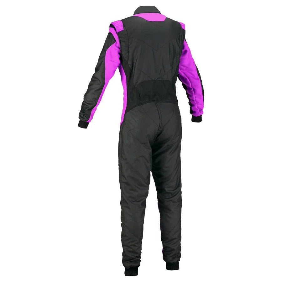 Custom Go Kart Racing Suit Black & Orchid Bestracewear