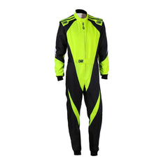 Fluorescent yellow and black Kart racing suit OMP Go Kart Suit KS-3X - FIA 88770 Bestracewear