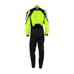 Fluorescent yellow and black Go karting suit OMP Go Kart Racing Suit- Bestracewear