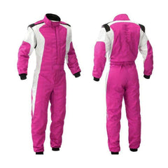 Pink and White Go Karting Suit - Bestracewear