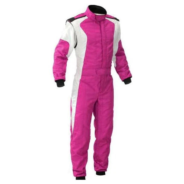 Pink and White Go Kart Racing Suit - Bestracewear