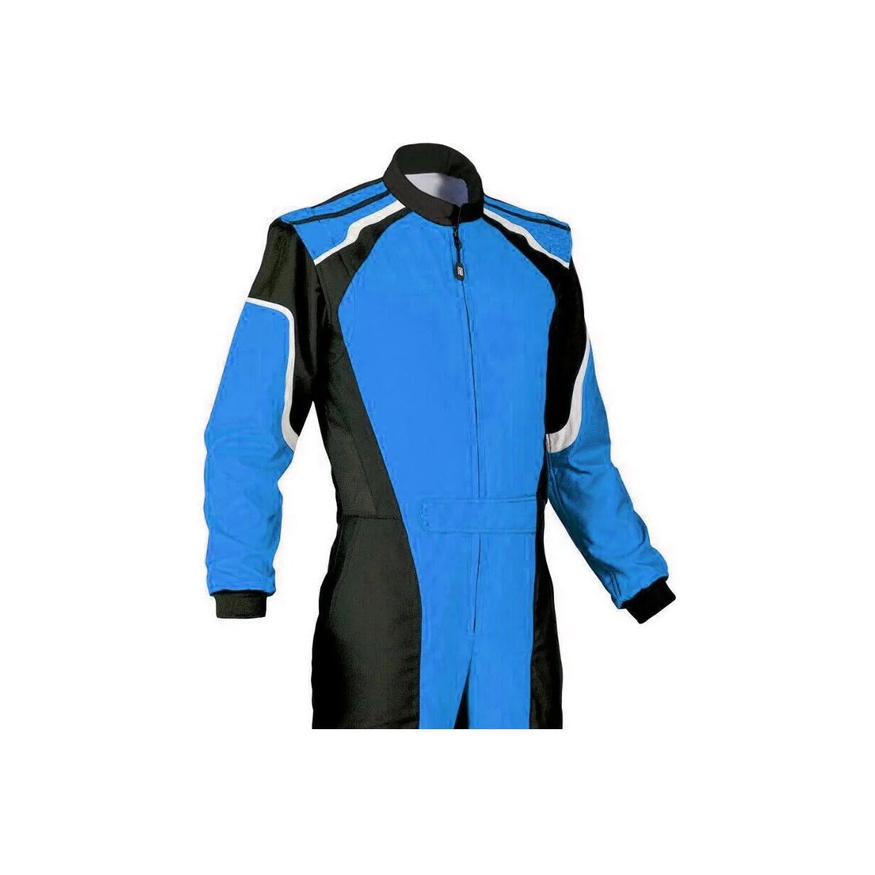 Plain Black & Blue Go Kart Racing Suit- Bestracewear