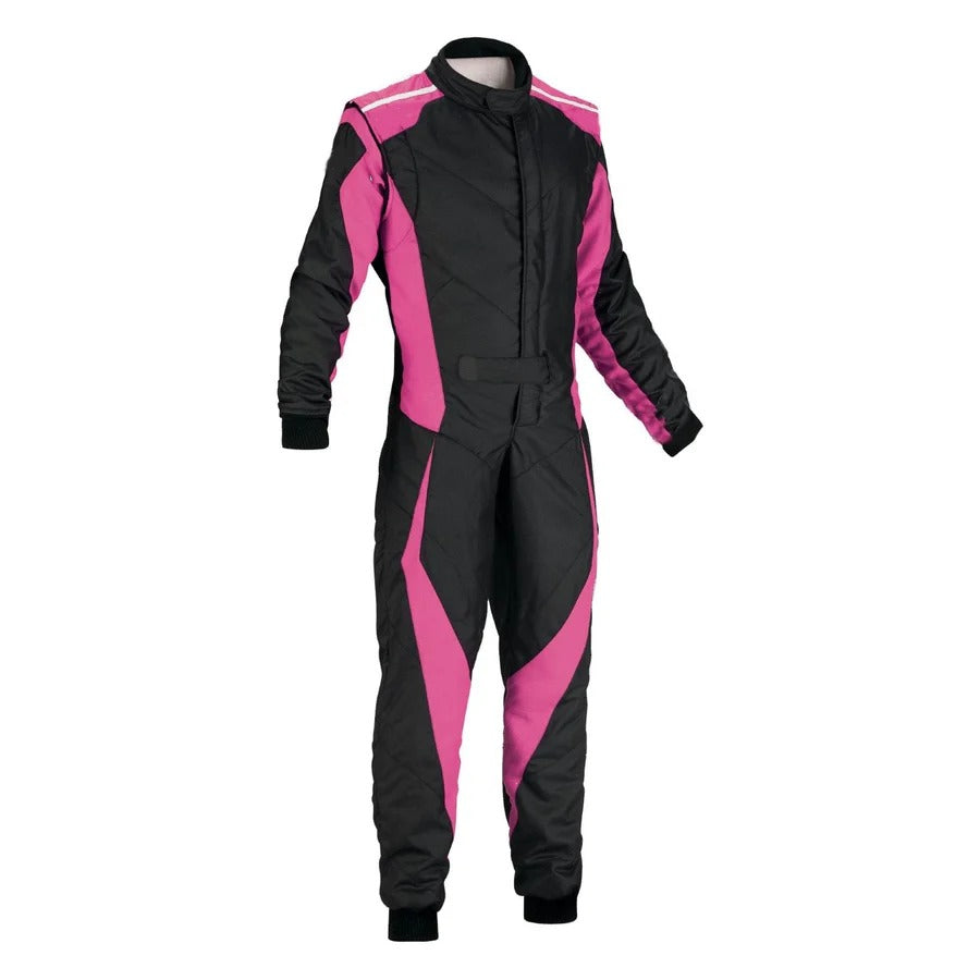 Plain Black & Pink Go Kart Racing Suit - Bestracewear