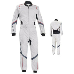 Plain White Go Kart Racing Suit - Bestracewear