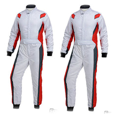 White Go Kart Racing Suit - Bestracewear