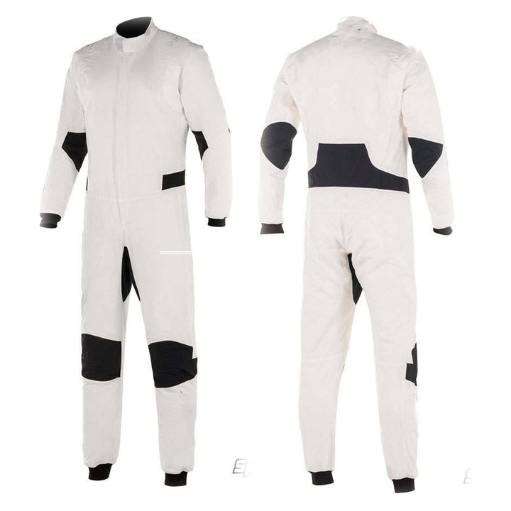 White Go Kart Racing Suit - Bestracewear