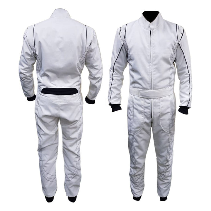 White Go Karting Suit - Bestracewear