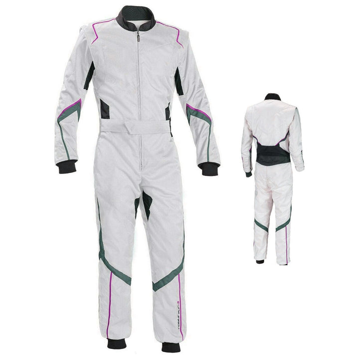 White Karting Driver Racewear SpeedX Gear