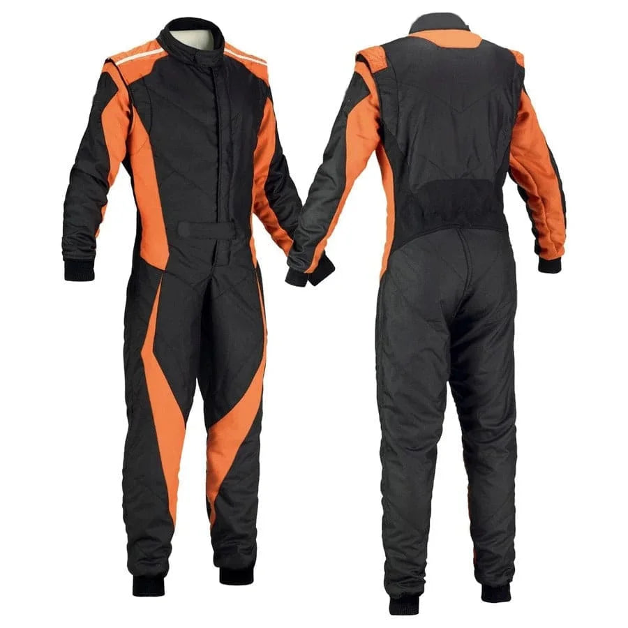 Black and Orange Go Karting Racing Suit - Bestracewear