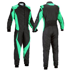 Black & Green Go Kart Racing Suit - Best Race Wear