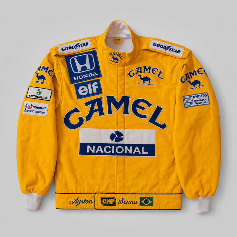 1986 Ayrton Senna F1 Racing Jacket - Bestracewear