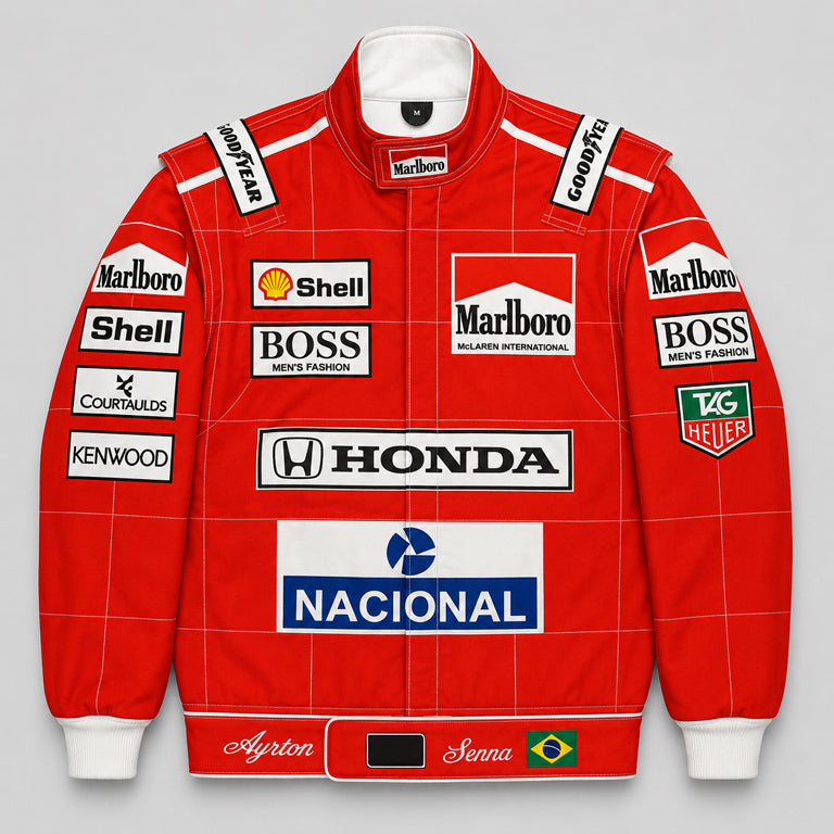 1991 Ayrton Senna F1 Racing Jacket - Bestracewear