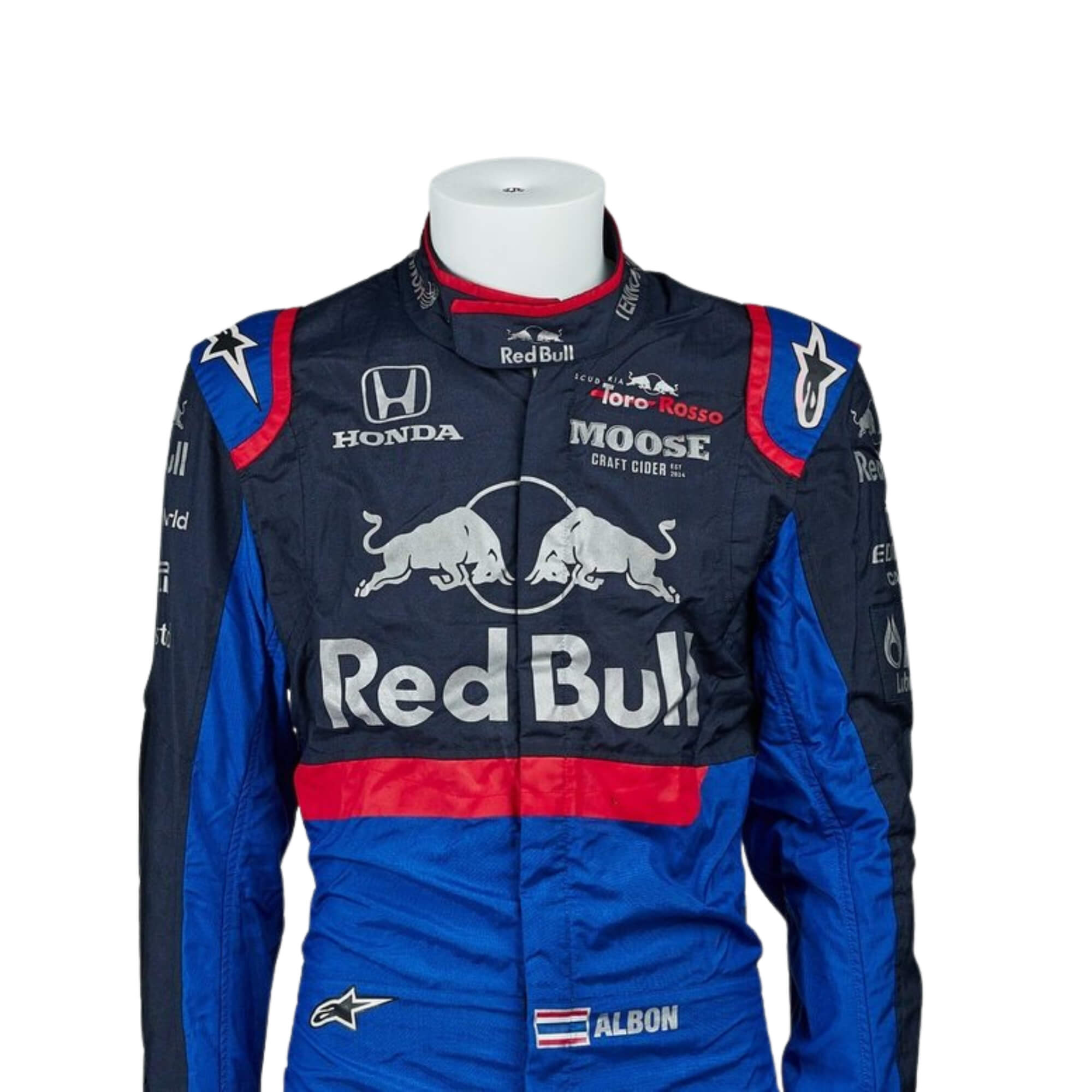 Pierre Gasly 2018 F1 suit – front close up  view showcasing race-ready style and attention to detail-Bestracewear