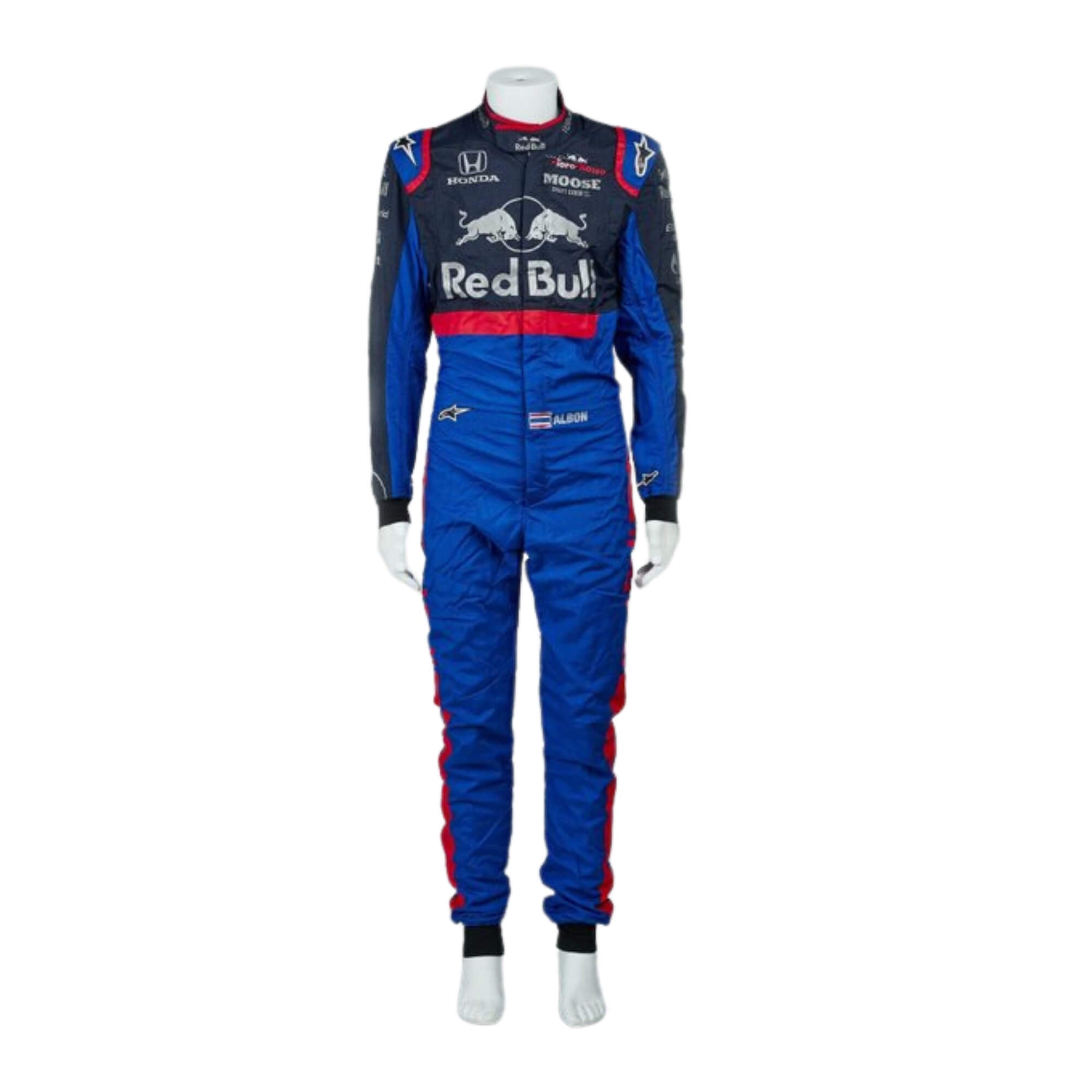 Pierre Gasly 2018 F1 suit – front view showcasing race-ready style and attention to detail, ideal for memorabilia collections.Bestracewear