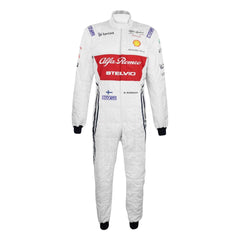 Kimi Räikkönen 2019 Azerbaijan GP F1 racing suit – front view with a sleek, modern race-ready look, trending among collectors of Formula 1 memorabilia_Bestracewear