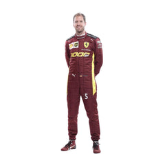 2020 Sebastian Vettel  1000 GP F1 racing suit from bestracewear  – classic burgundy edition with gold detailing