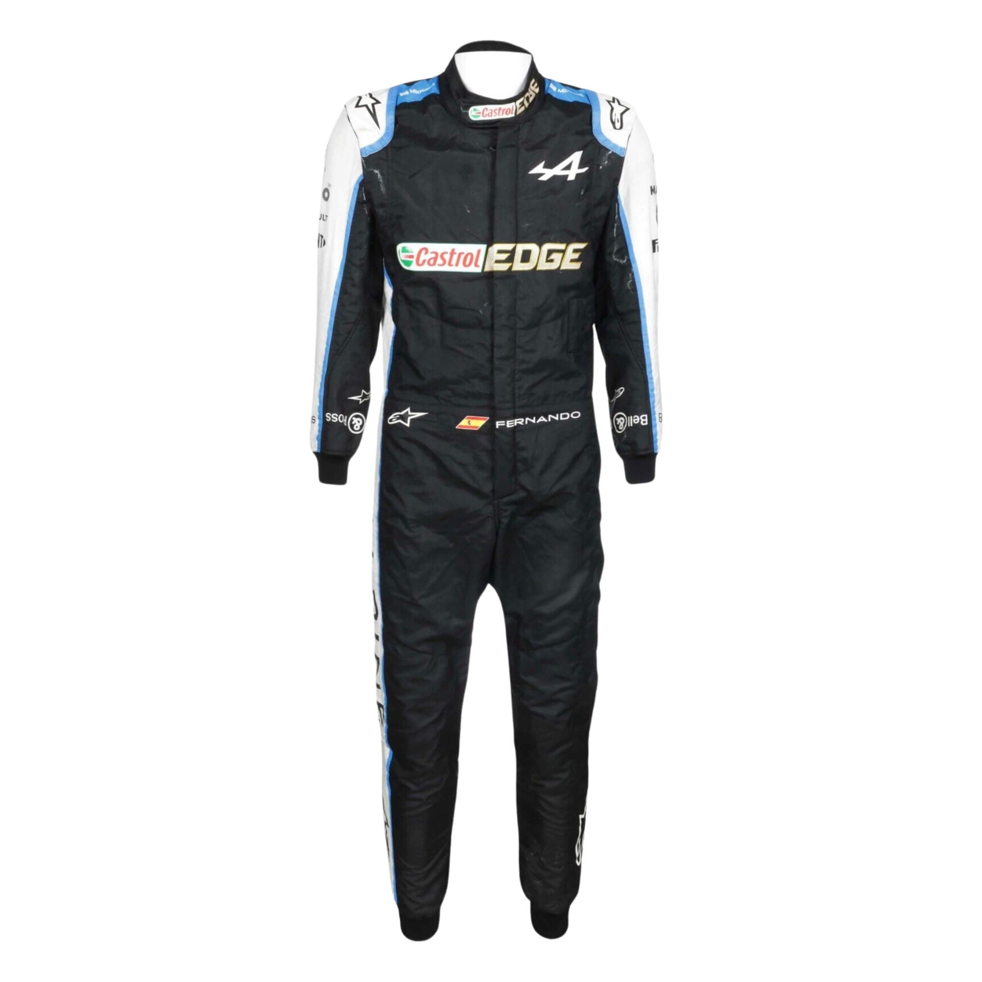 Front View of 2021 Esteban Ocon F1 Racing Suit - Bestracewear – vibrant design