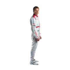 Side full view of 2021 Kimi Raikkonen F1 Racing Suit from bestracewear – sleek design 
