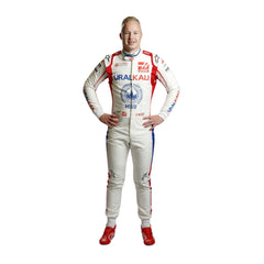 2021 Nikita Mazepin British GP F1 Racing Suit from bestracewear – sharp front view with special details