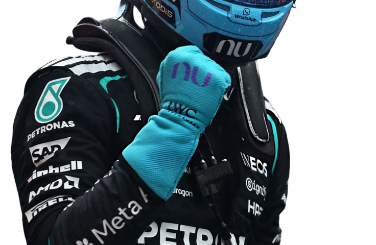 2026 George Russell Mercedes F1 Racing Gloves - Bestracewear