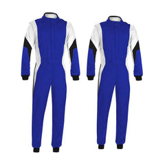 Blue & White Go Kart Racing Suit - Best Race Wear