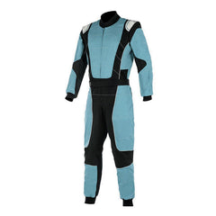Black / Light Blue Go Kart Racing Suit - Bestracewearr