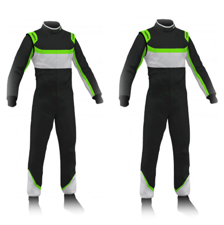 Black & Green Go Kart Racing Suit - Bestracewear